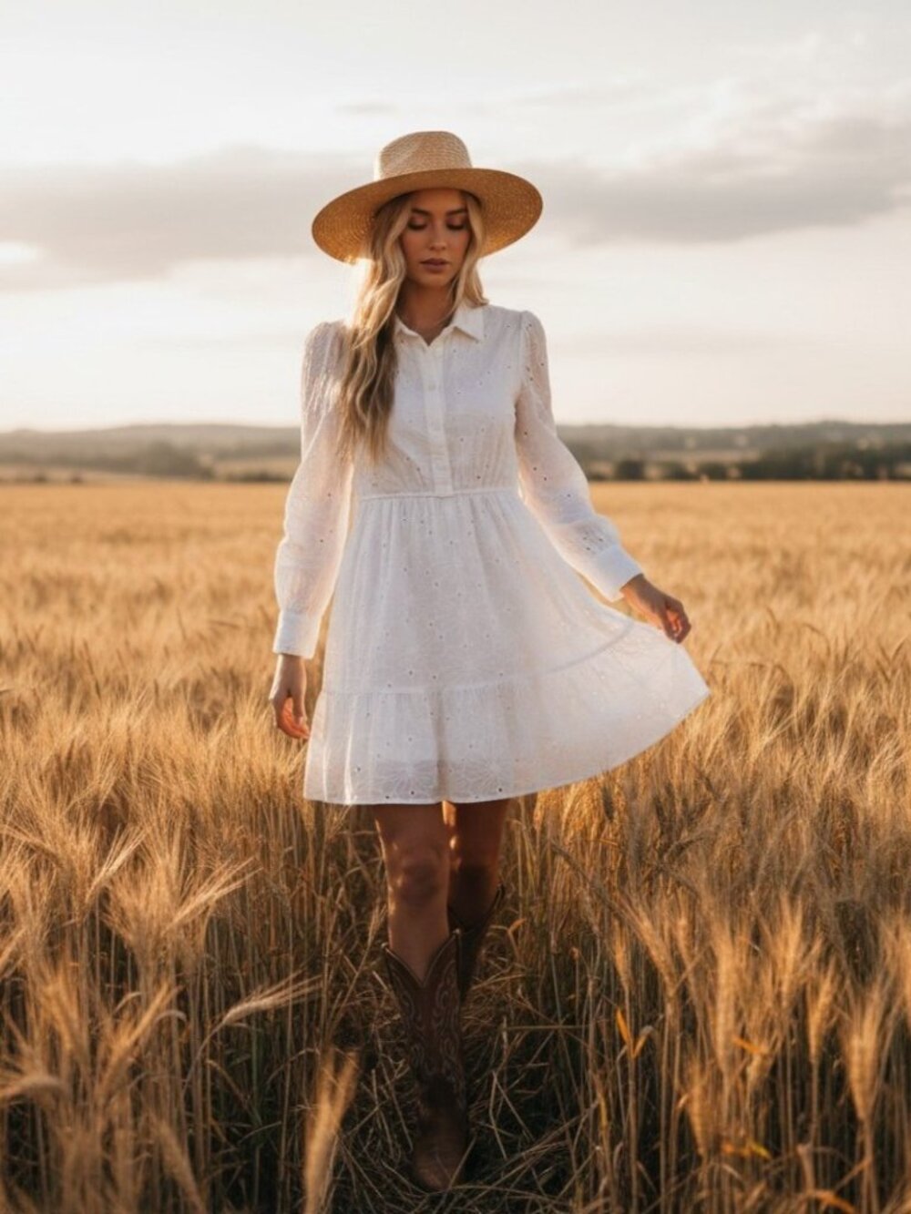 Petal & Pup White Eyelet Mini Dress Size 2 100% Cotton Cottagecore Boho